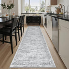 Soalmost Runner Rug 2x8 Washable Non-Slip Hallway Kitchen Runners Grey | Stain by Soalmost