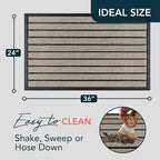 ubdyo Extra Durable Door Mat Outside Entrance | Dirt Trapping, Non-Slip Backing - Image 2