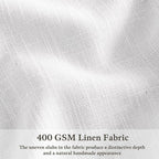 Semi Sheer Pinch Pleated Boho Linen Window Curtains 63 Inch Long 2 Panels | - Image 2