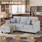 JAMFLY Convertible L-Shaped Sectional Sofa - Image 6