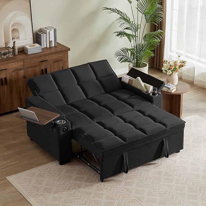 Auvsoce 65'' Chaise Lounge Chair Indoor, 3-in-1 Convertible Sofa Bed by Unknown