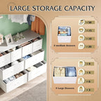 WLIVE Dresser for Bedroom with 8 Drawers, Wide Fabric Dresser for Storage and - Image 5