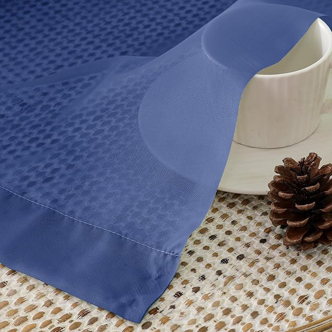 Royal Blue Sheer Curtains 84 Inches Long 2 Panels - Image 4