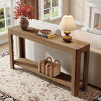 Tribesigns 63 Inch Entryway Console Table, 2-Tier Farmhouse Narrow Sofa Table - Image 3