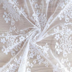 YJ YANJUN Vintage Lace Curtains 96 Inches Long Brilliant White 2 Panels | - Image 5