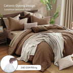 Monbix Oversized Queen Comforter Set, Bed in a Bag 7 Pieces - Image 3