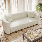 83.46" Fabric Couch for Living Room, Cute Modern Sofa - Image 3