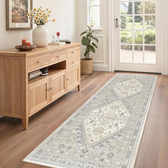 2x5 Rug Runners for Hallways Non Slip, Kitchen Rugs, Nursery Room, Soft Runner by Zesthome