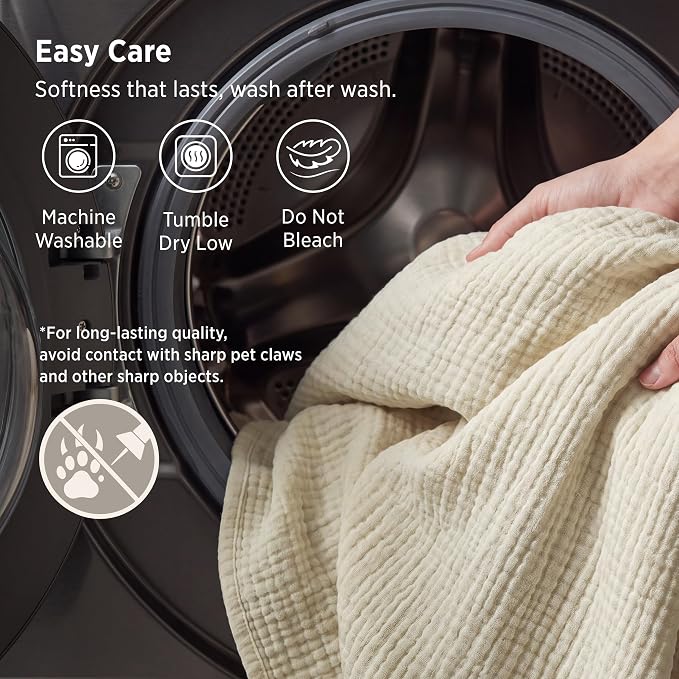 Bedsure 100% Cotton Muslin Blankets - Image 6