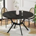 Black Dining Table for 2-4, 42 Inch Round Kitchen Table by MECHYIN