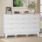 BORNOON 57" Wide Dresser for Bedroom, 12-Drawer Fluted Dresser by BORNOON