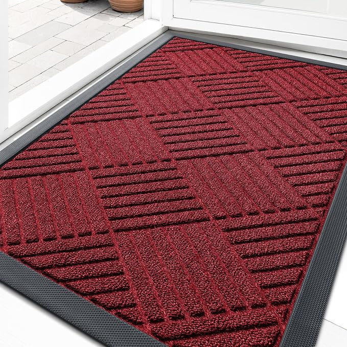 OLANLY Front Door Mat Outside Entrance, Waterproof Heavy-Duty Doormat | 29.5x17 by OLANLY