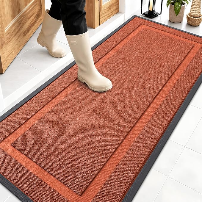 OLANLY Front Door Mat Outside 59x23, All-Season Heavy-Duty Rubber Doormat | by OLANLY