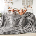 BEDELITE Fleece Blanket Soft Plush Oversized Bed Blanket Grey 120"x120" | Ultra by BEDELITE