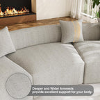 134" Oversized Sectional Sofa for Living Room, Modern Luxury Plush Chenille - Image 7