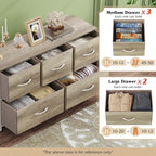 WLIVE Dresser for Bedroom with 5 Drawers, Wide Chest of Drawers, Fabric Dresser - Image 5