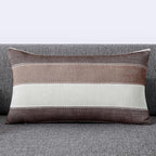 AmHoo Pack of 2 Farmhouse Stripe Check Throw Pillow Covers Set Case Cotton - Image 2