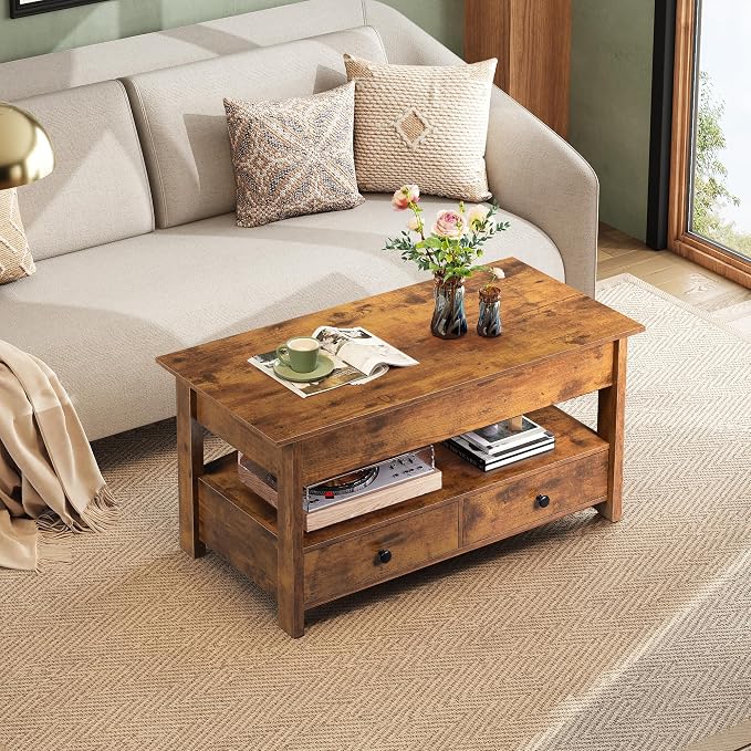 WLIVE Coffee Table, Lift Top Coffee Table - Image 7