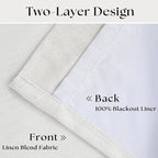 90 Inch Linen Blackout Curtains Pinch Pleated - Image 4