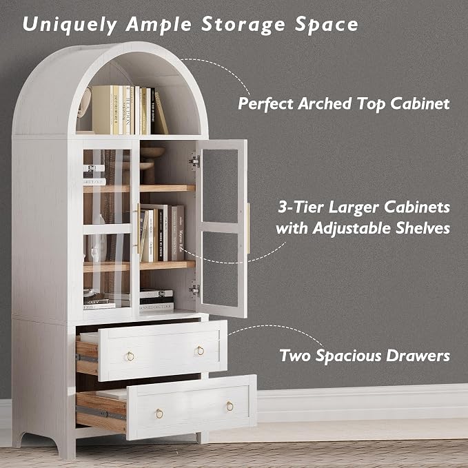 71" Arched Storage Cabinets - Image 4