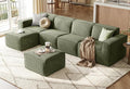 LINSY HOME Modular Sectional Sofa, Corduroy Sectional Cloud Couches by LINSYHOME