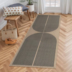 Lahome Modern Rainbow Easy Jute Outdoor Runner Rug, 2x6 Runners by Lahome