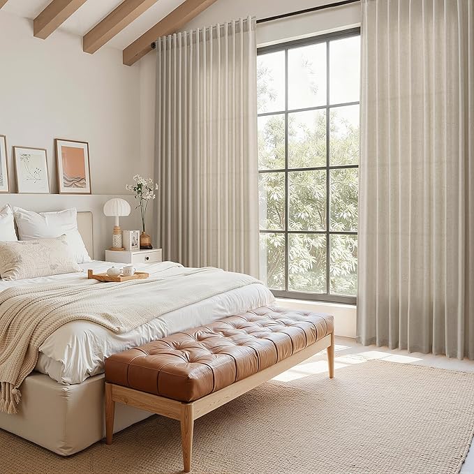 Modern Farmhouse Linen Curtains 96 Inches Long - Image 7