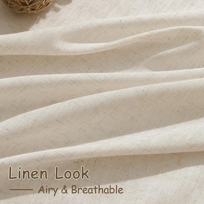 Cream Beige Curtains 90 Inches Long - Image 4
