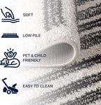 JONATHAN Y Khalil Modern Berber Stripe Cream/Black 8' Round Indoor Area Rug - Image 3