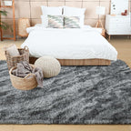 4x6 Grey Fluffy Soft Area Rug Non-Slip - Image 3