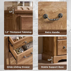 T4TREAM 48" Tall 6 Drawers Dresser Chests - Image 4