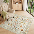 DUKINO 4x4 Square Area Rug, Washable Animal Rug - Image 5