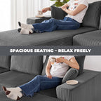 Weture 108” Modular Sectional Couches, Modern Modular U-Shape Sofa - Image 5