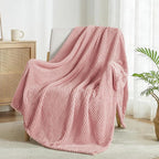 Exclusivo Mezcla Soft Waffle Fleece Bed Blanket King Size, Cozy Flannel - Image 4
