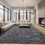 Grey 8x10 Area Rugs for Living Room, Ultra Soft Plush Thick Shaggy Big Floor - Image 4