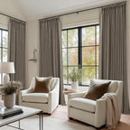 Dark Flax 100 Inch Blackout Pinch Pleated Curtains 2 Panel Set, Taupe | Thick - Image 8