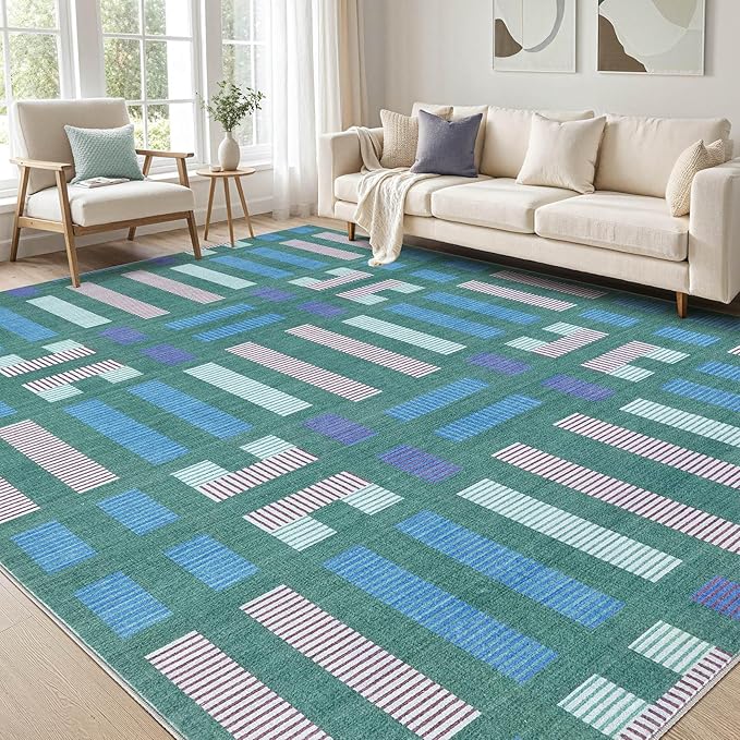 cotiled Boho 9x12 Area Rug for Living Room: Large Moroccan Washable Rug | Solve by COTILED