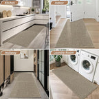 BEQHAUSE Dirt Trapper Door Mat 20" x 48", Non-Slip Washable, Light Beige | - Image 8