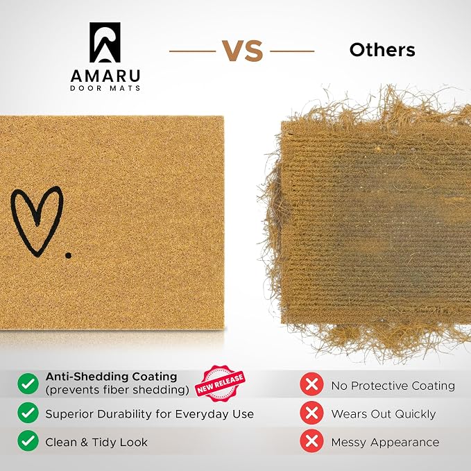 Coir Welcome Mat, 17 x 29 in | 100% Natural Coir, Anti-Shedding, Durable PVC - Image 3