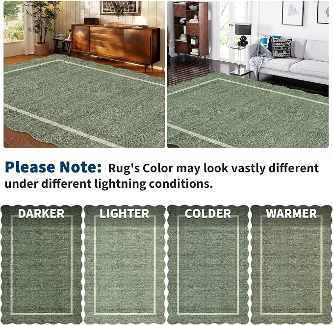 GarveeHome Scalloped Washable Runner Rug 2x8 Non Slip Kitchen Rugs - Image 9