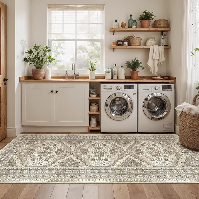 3x10 Runner Rug Non Slip Washable Hallway Runner, Front Porch, Laundry Room - Image 4