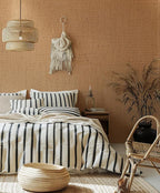 Brown Grasscloth Wallpaper Peel and Stick 393.7" Textured Brown Contact Paper - Image 2