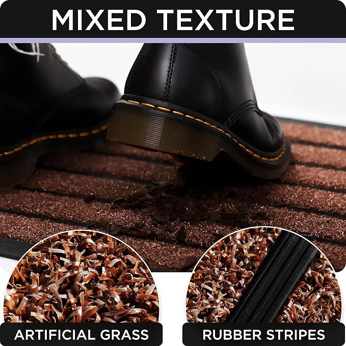 Ubdyo Extra Durable Door Mat Outside Entrance | Dirt Trapping, Non-Slip Backing - Image 7