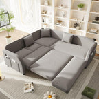 Queen Size Sleeper Sofas Convertible Couches, L Shaped Sectional Couch - Image 4