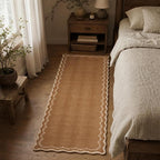 GarveeHome 2x6 Scalloped Washable Runner Rug Non Slip Hallway Kitchen Rug | - Image 3