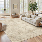 Soalmost 6x9 Area Rug for Living Room Washable Non-Slip Rugs Light Brown | by Soalmost