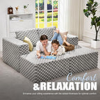 Hobestluk Modular Sectional Sofa Memory Foam Couch Sofa Bed Loveseat - Image 3