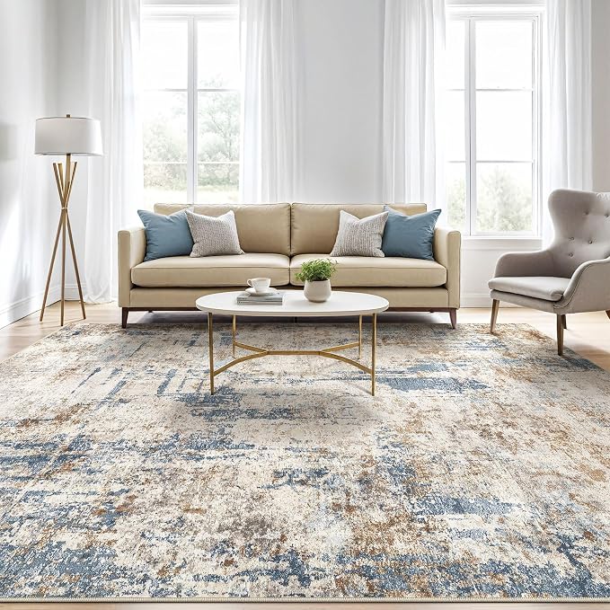 LOONGRUG 8x10 Area Rugs Washable Large Neutral Modern Living Room Rug | - Image 5