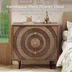 Aoikax Farmhouse 3-Drawer Dresser, Accent Wooden Chest of Drawers - Image 3