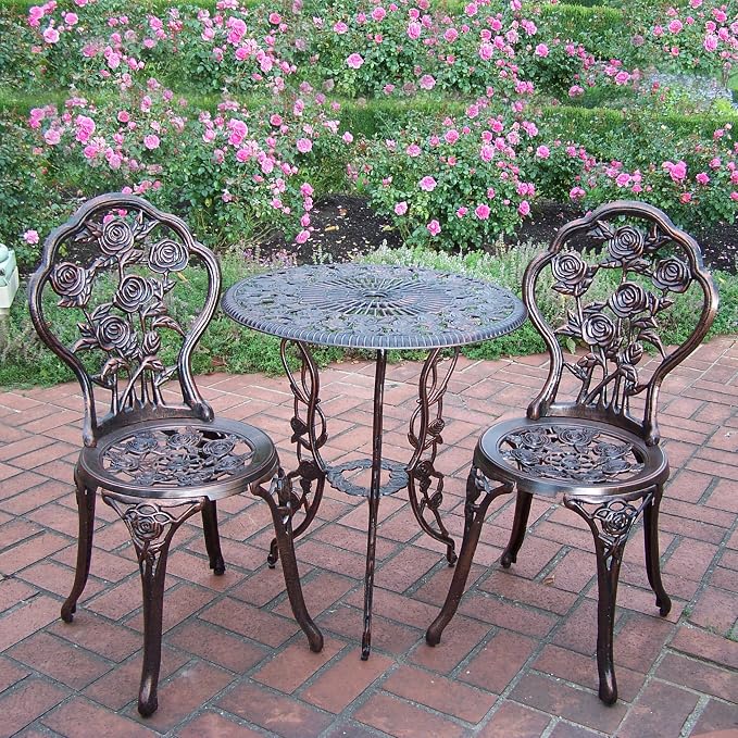 Oakland Living 3-Piece Rose Bistro Set - Image 6